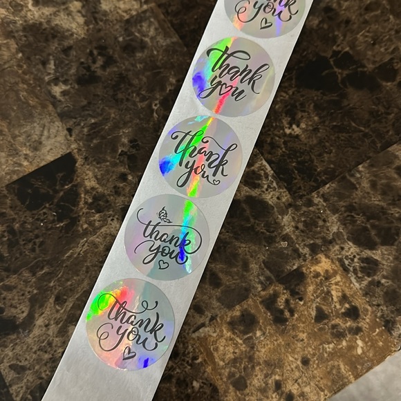 Holographic Thank You Stickers - Picture 3 of 3